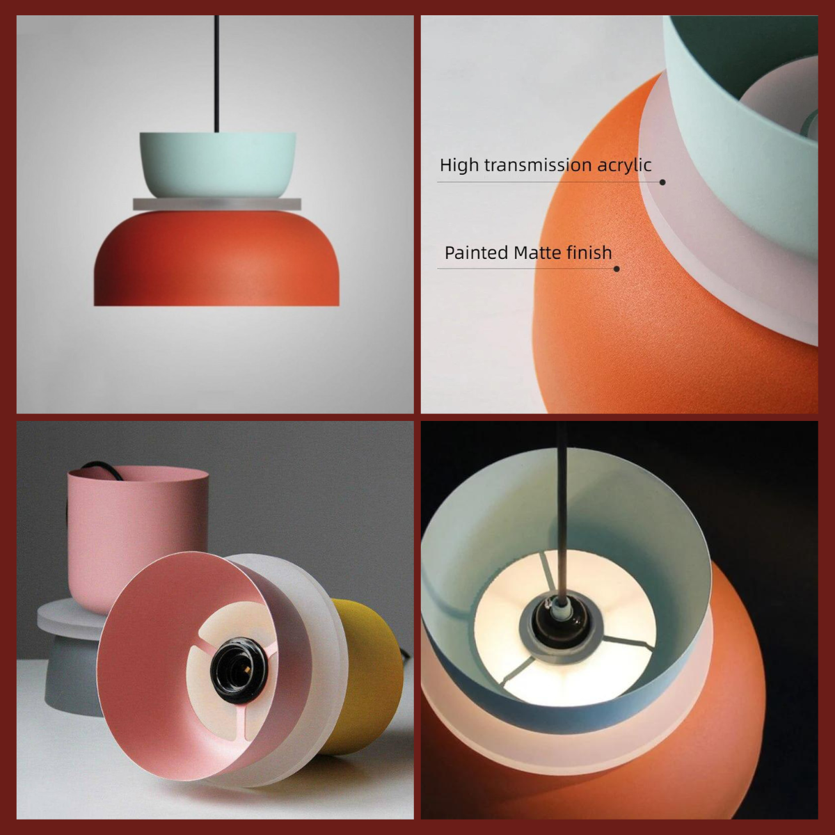 Kleurstaaf Nordische Plafondlamp – Scandinavische Macaronvormige LED Plafondlamp