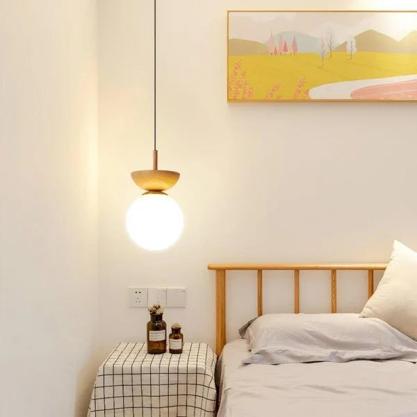 LumeWood Pendellampa – Nordisk Minimalistisk Träeffekt LED Pendellampa