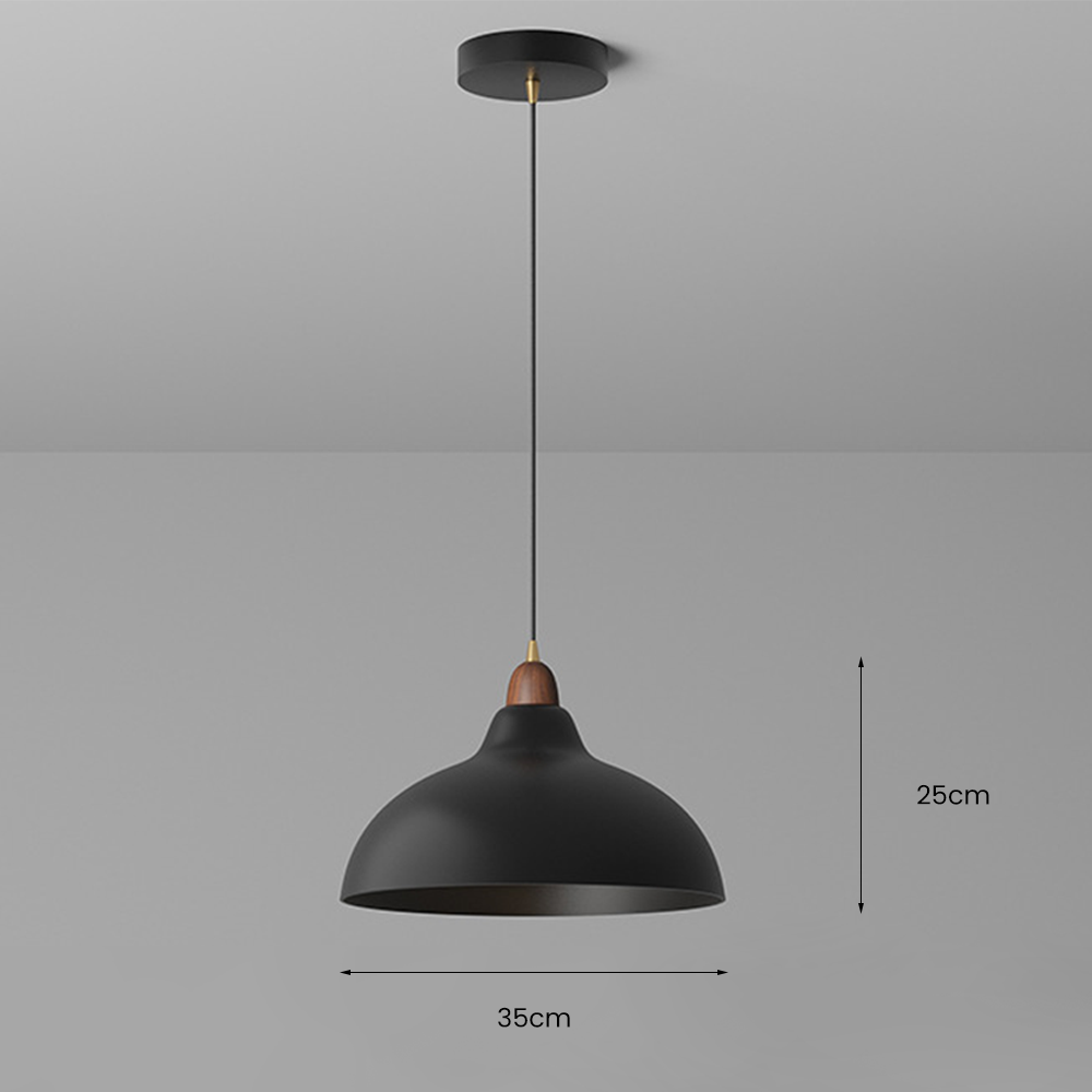 ScandiGlow Hanglamp – Scandinavische Houten en Metalen Hanglamp met Verstelbare Hoogte