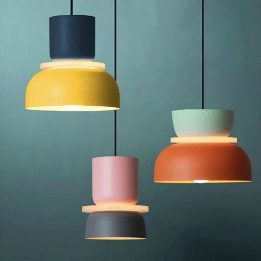 Kleurstaaf Nordische Plafondlamp – Scandinavische Macaronvormige LED Plafondlamp