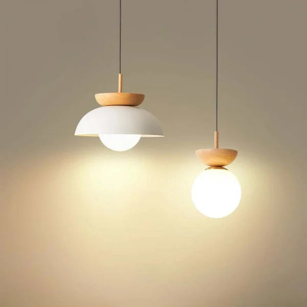 LumeWood Pendellampa – Nordisk Minimalistisk Träeffekt LED Pendellampa