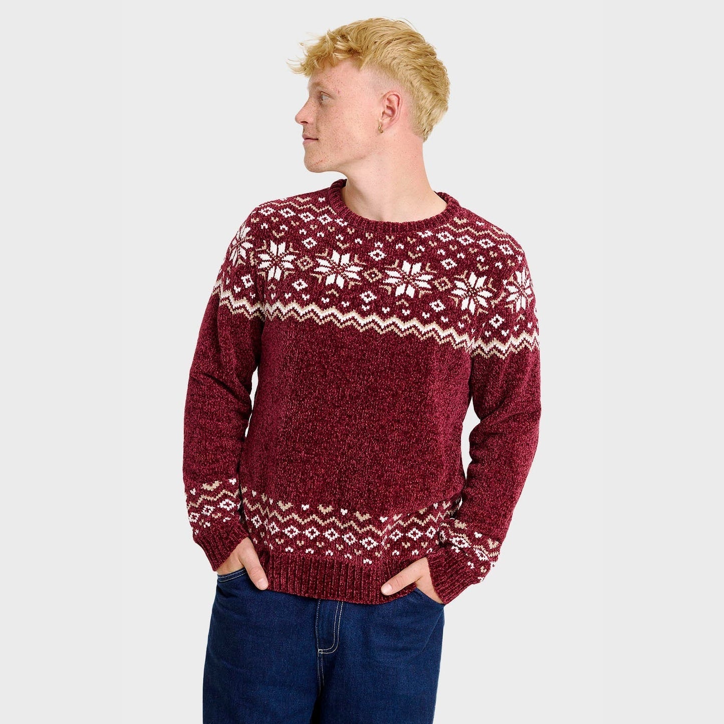 25 Velour JuleS – Duurzame EcoWeave Kersttrui van gerecycled plastic