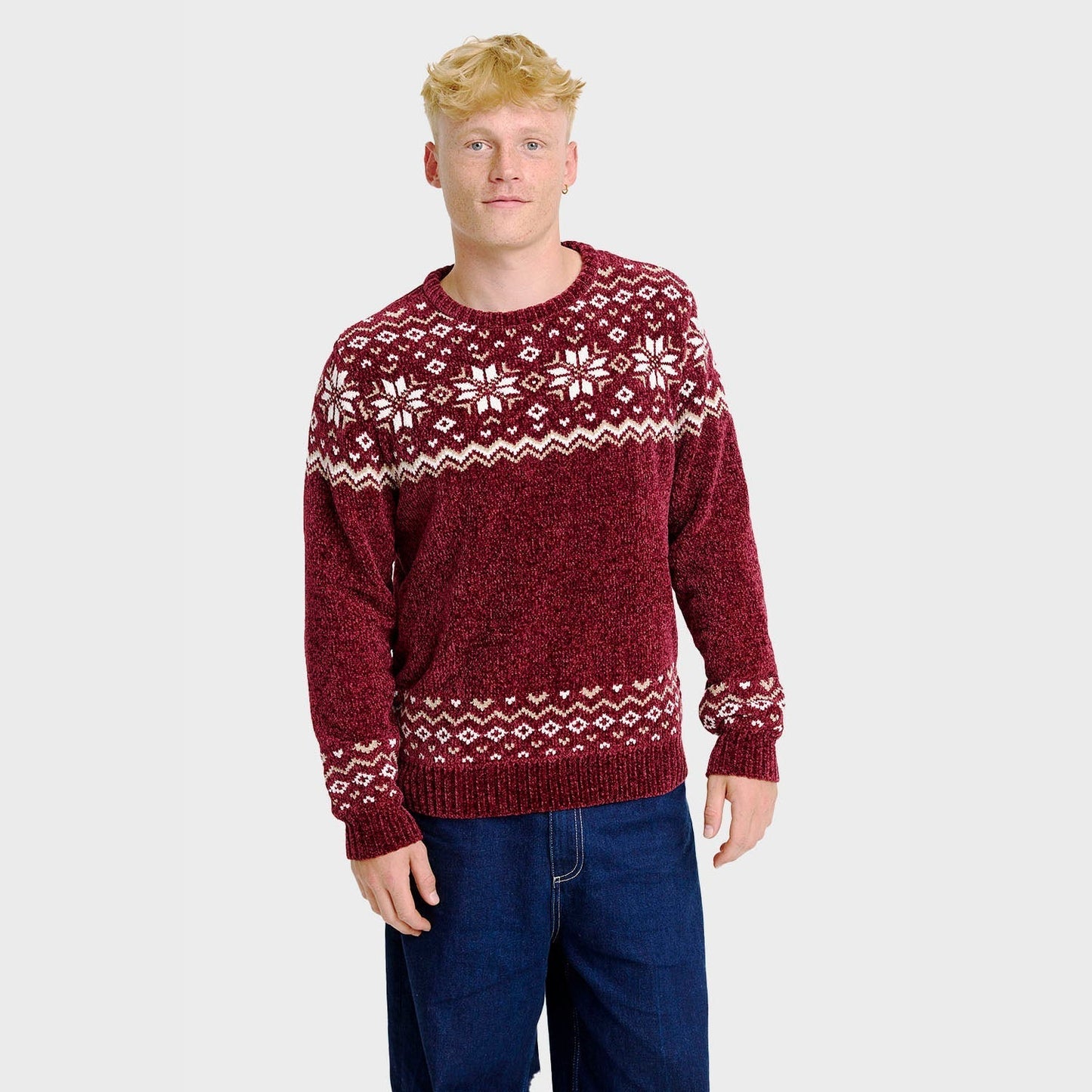 25 Velour JuleS – Duurzame EcoWeave Kersttrui van gerecycled plastic