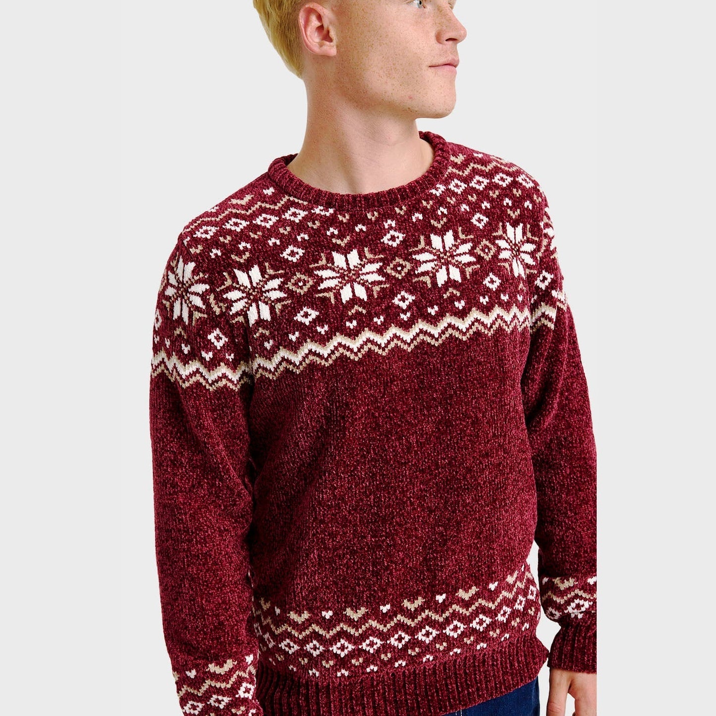 25 Velour JuleS – Duurzame EcoWeave Kersttrui van gerecycled plastic