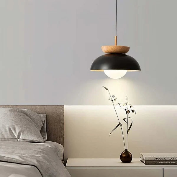 LumeWood Pendellampa – Nordisk Minimalistisk Träeffekt LED Pendellampa
