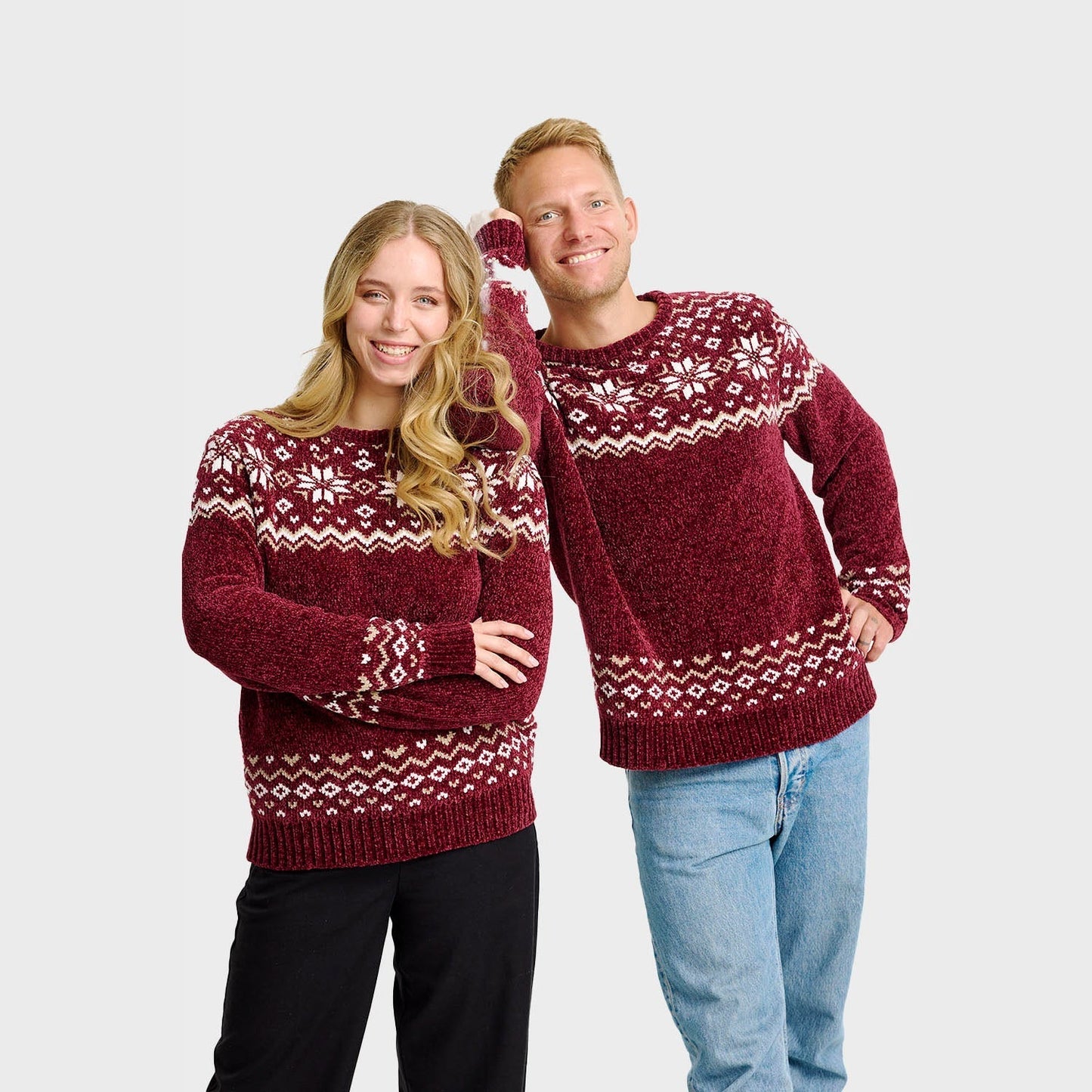 25 Velour JuleS – Duurzame EcoWeave Kersttrui van gerecycled plastic