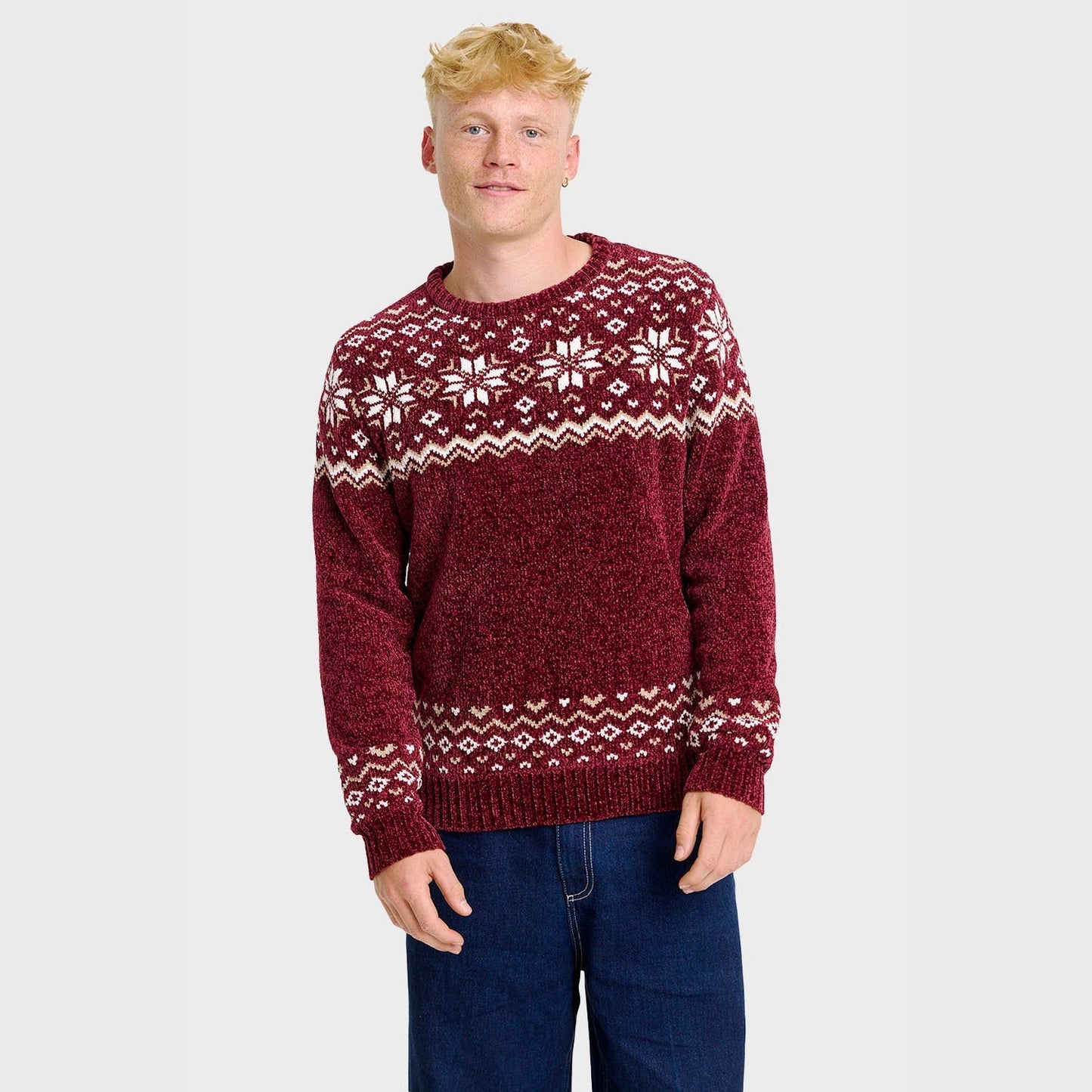 25 Velour JuleS – Duurzame EcoWeave Kersttrui van gerecycled plastic