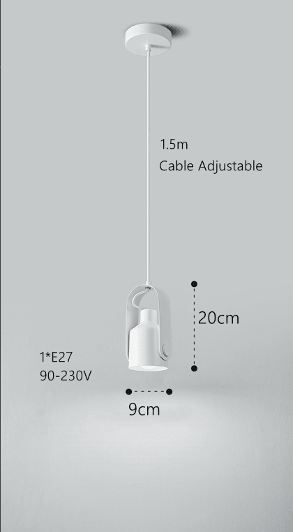 Nordisk hängande spotlight – elegant pendellampa i trä och metall