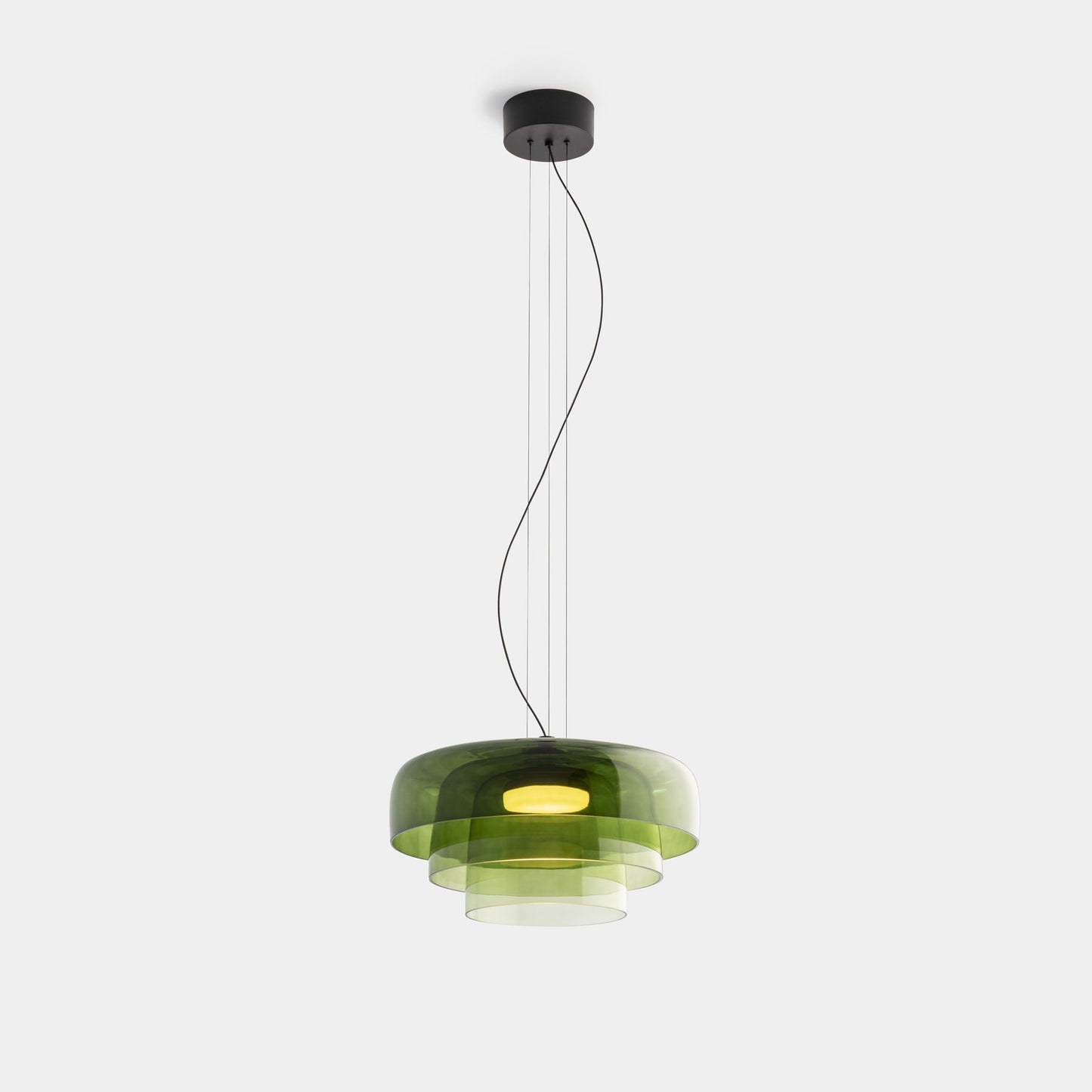Metalen glazen hanglamp – Handgemaakte staskaarslamp voor thuis