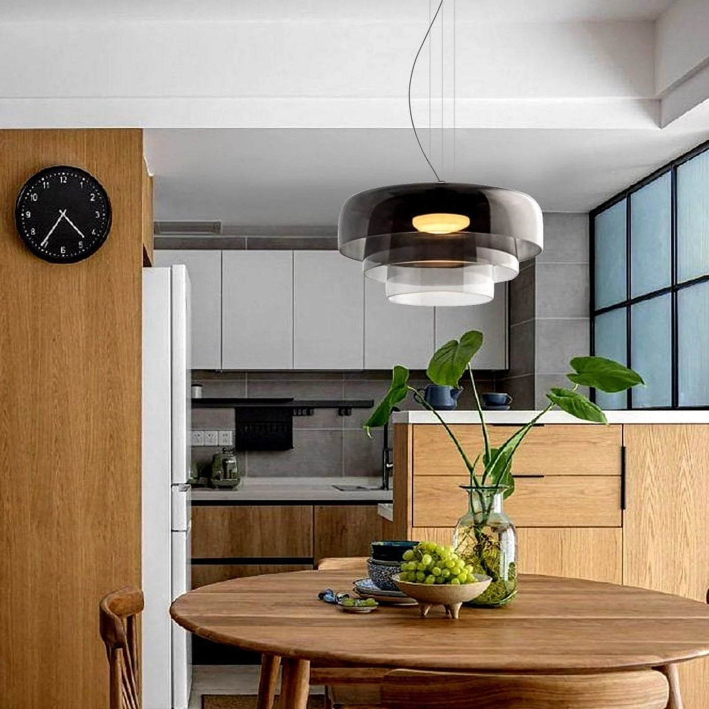 Metalen glazen hanglamp – Handgemaakte staskaarslamp voor thuis